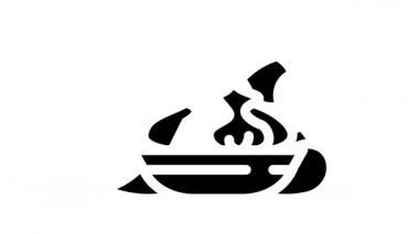 Cipsler wasabi çizgi simgesi canlandırması