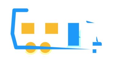 Tekerlek rengi ikon animasyonu üzerinde kamp evi