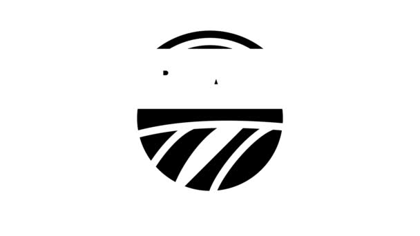 Animação de ícone de glifo de símbolo cosmético orgânico — Vídeo de Stock