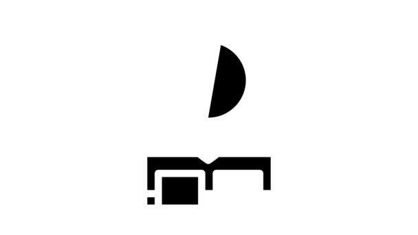 Gps marchio di posizione di parcheggio icona glyph animazione — Video Stock