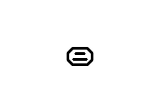 Balení wasabi glyph ikona animace — Stock video