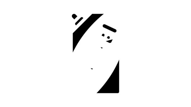Pakket wasabi glyph pictogram animatie — Stockvideo