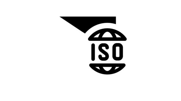 ISO Standard-Icon-Animation für Produktionslinien — Stockvideo