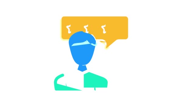 Reseña fría de la animación del icono de color kyc cliente — Vídeo de stock