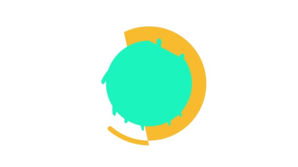Анимация иконки цвета целлюлозы — стоковое видео