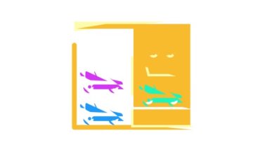 Çok katlı park rengi canlandırmasında kaldır