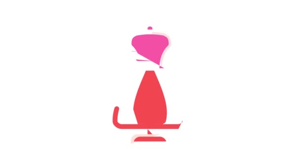 Sewing mannequin stylist color icon animation — Stock Video