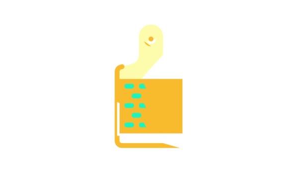 Grater kitchen utensil color icon animation — Stock Video