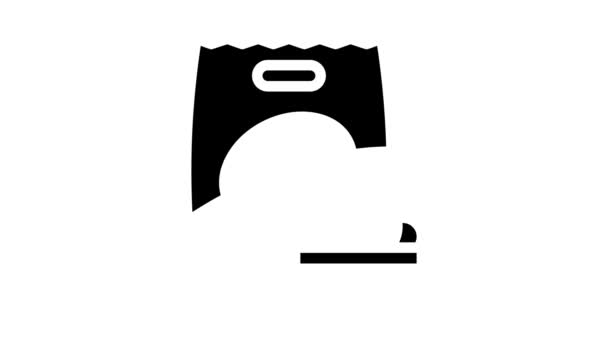 Animacja ikony glifów sojowych bezglutenowych — Wideo stockowe