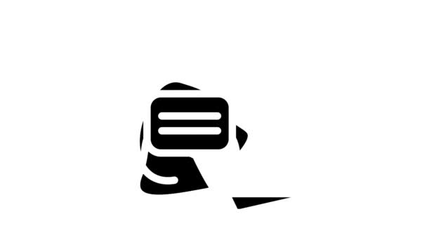 Κεχρί χωρίς γλουτένη glyph icon animation — Αρχείο Βίντεο