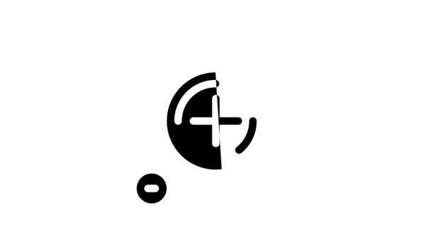 Atom hydrogen glyph icon animation — Stock Video