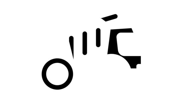 Caminhão carregando animação ícone de glifo de turfa — Vídeo de Stock
