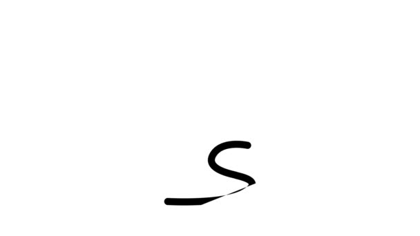 Stift Briefpapier Glyphensymbol Animation — Stockvideo