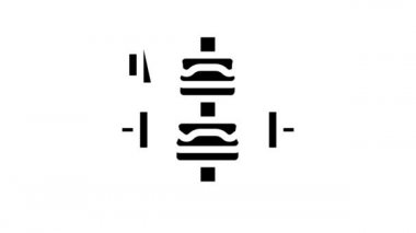 Halter jimnastik aletleri çizgisi simgesi canlandırması