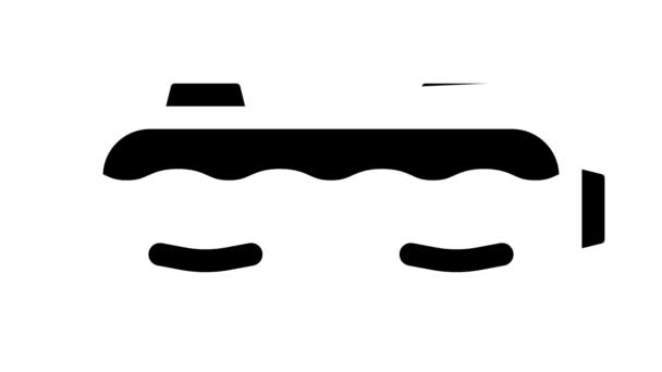 Aqua Bag Turngeräte Linie Symbol Animation — Stockvideo