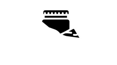 Fıstık ezmeli kaşık çizgisi canlandırması