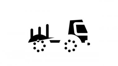 turba hattı simgesi taşıyan kamyon canlandırması