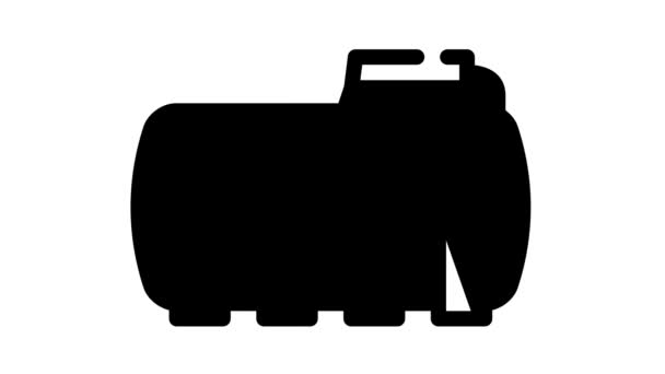 Tank Kunststoff Detail Linie Symbol Animation — Stockvideo