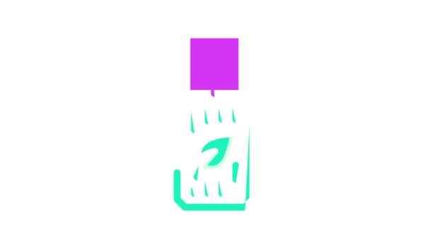 USB-Flash-Speicher Chia Kryptowährung Farbe Symbol Animation — Stockvideo