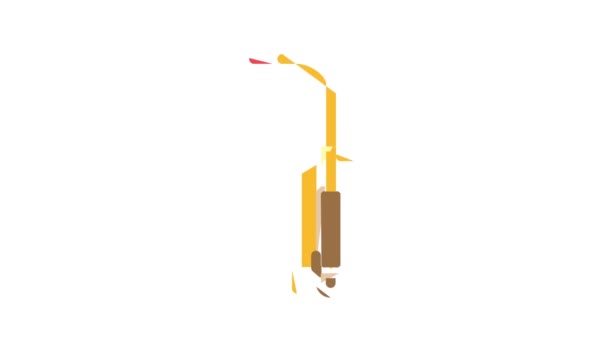 Gasbrenner Werkzeug Farbe Symbol Animation — Stockvideo