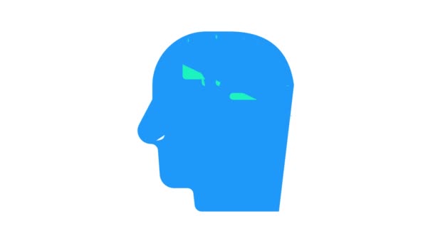 Neurose labiríntica animação ícone de cor — Vídeo de Stock