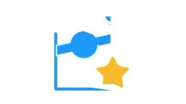 yıldız çizgisi makarna rengi simgesi canlandırması