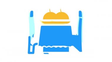 Düğün günü konukları için masa renk simgesi canlandırması