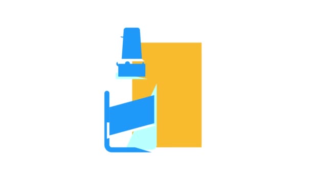 Corretor de papelaria cor ícone animação — Vídeo de Stock