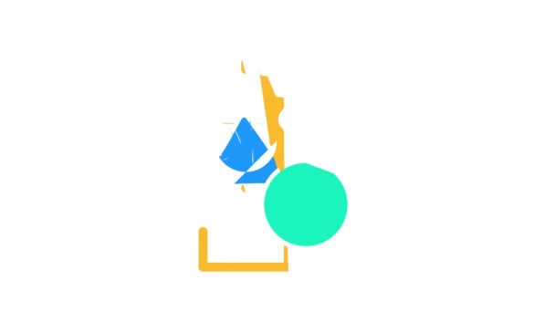 Napkin holder zero waste color icon animation — Stock Video