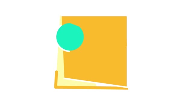 Carta cera d'api zero rifiuti colore icona animazione — Video Stock