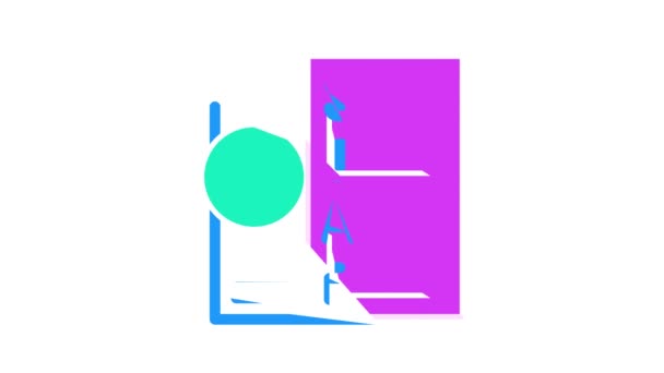Sabão zero resíduos de cor ícone animação — Vídeo de Stock
