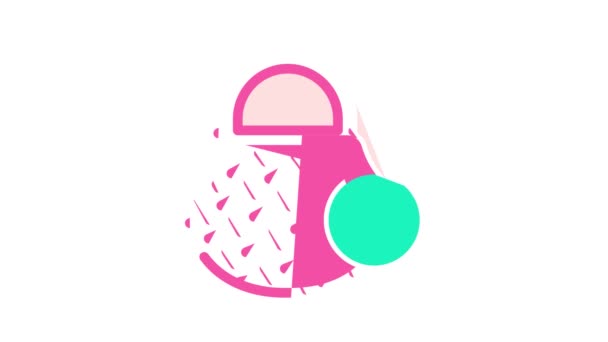 Bag zero waste color icon animation — Stock Video