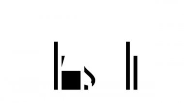 Yakıt ikmali Biyobenzin istasyonu glifleri canlandırması