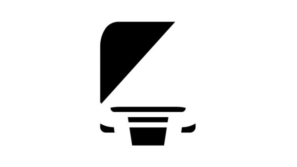 Maglev moderno treno ferrovia glifo icona animazione — Video Stock
