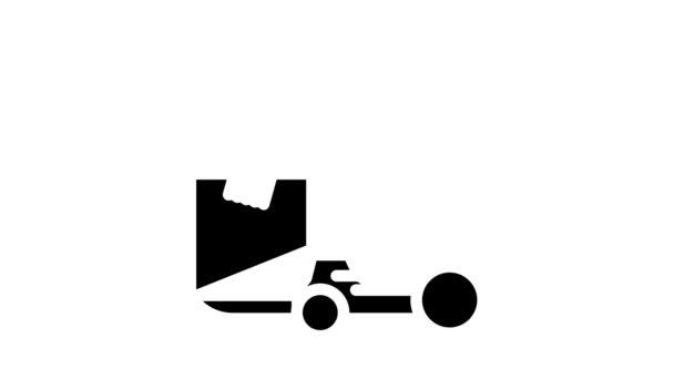 Carregador atacado glifo ícone animação — Vídeo de Stock