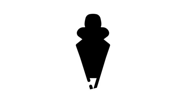 Garrafa rolha bartender linha ícone animação — Vídeo de Stock