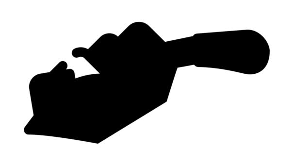 冰勺酒保线图标动画 — 图库视频影像