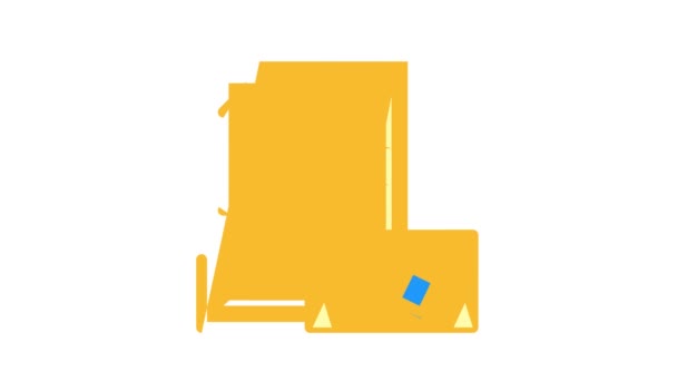 Fa doboz nagykereskedelmi színes ikon animáció — Stock videók