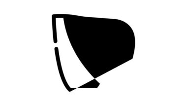 Kırışıklık giderici deterjan sprey çizgi simgesi canlandırması