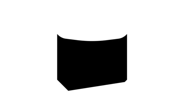 Пластырь с верхней частью шва и символом лоскута анимации — стоковое видео