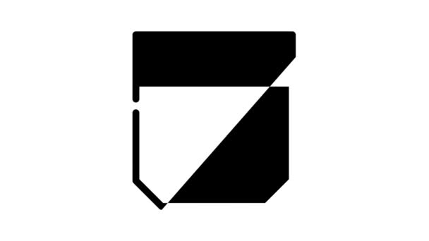 Zíper bloqueio ícone de linha de bolso animação — Vídeo de Stock