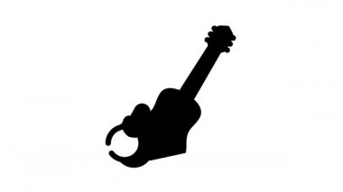 gitar ve kastanet satır simgesi canlandırması