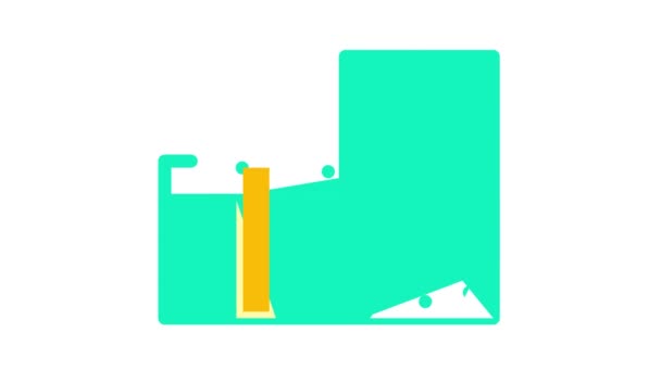 Piepschuim bouwmateriaal kleur pictogram animatie — Stockvideo