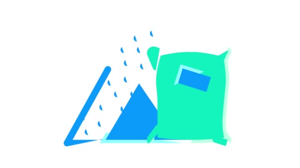 Beton bouwmateriaal kleur pictogram animatie — Stockvideo
