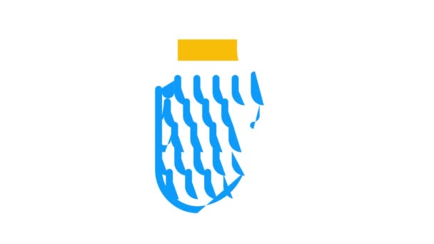 Handschuh für Auto Polieren Farb-Icon-Animation — Stockvideo
