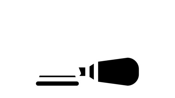 Orbitalschleifer Werkzeug Glyphensymbol Animation — Stockvideo