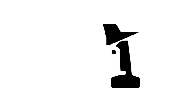 Draadloos sealant gun tool glyph pictogram animatie — Stockvideo