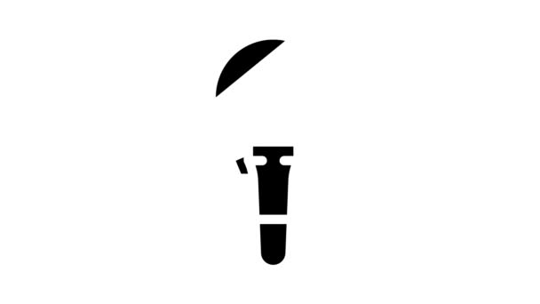 Winkelschleifer Werkzeug Glyphen-Icon-Animation — Stockvideo