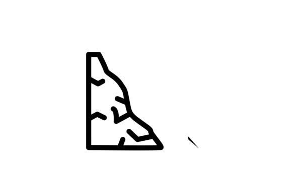 火山炸弹线图标动画 — 图库视频影像