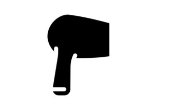 saç kurutma cihazı simgesi canlandırması